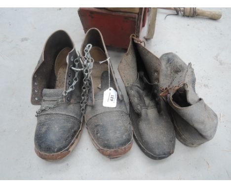 Two pairs of vintage clogs