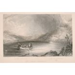 A collection of British topographical steel engravings including 'R. Sands after H. Melville Loch