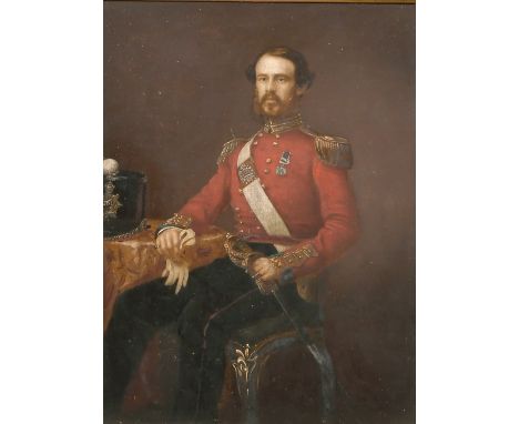 19th century, A portrait of a military officer, inscribed verso 'Patrick Alexandre Robertson, Elder Son of R. W. Robertson, o
