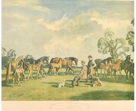 After Sir Alfred Munnings, 'A Summer Evening Cliveden', A colour print, 19" x 23".