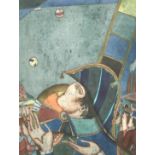 Alexandre Ivanov (1950-1998) Russian, two coloured lithographs, the first 24" x 20.5" the second 21"