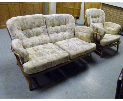 Ercol sofa and easy chair a/f