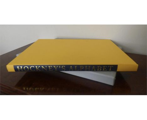 Hockneys Alphabet hard back book signed by Hockney and Stephne Spender