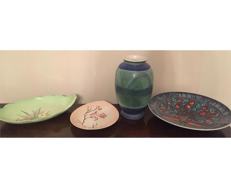 Four Pieces of 20thC Pottery Including Poole and Carlton Ware