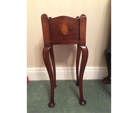 Edwardian Mahogany Inlaid Planter - 76cm high  a/f to Inlay