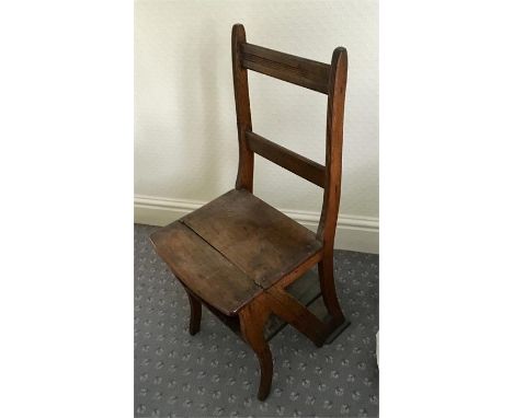 Mid 19th c metamorphic library step/chair