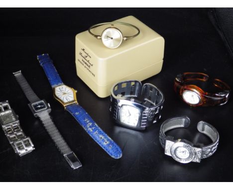 7 watches to include -&nbsp; a vintage boxed Montine bangle watch, Oris, Ernest, etc..