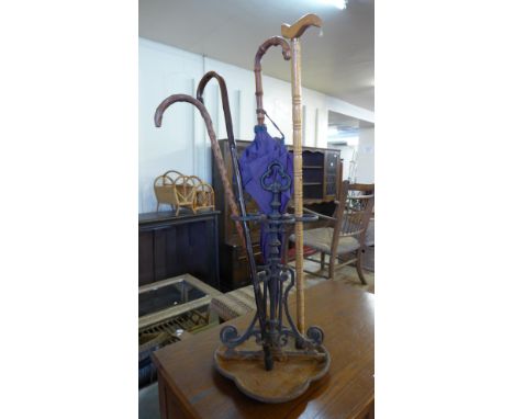 A cast iron stick stand 
