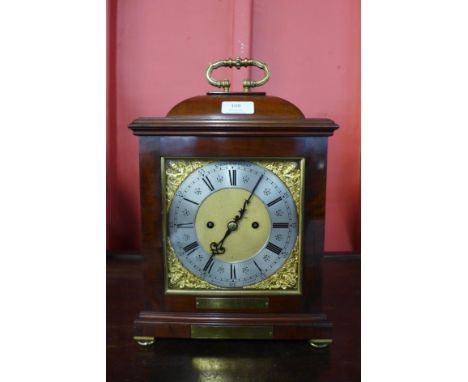 A c.1900 eight day mahogany double fusee bracket clock, movement signed Payne &amp; Co., Bond Street, London, dial signed Asp