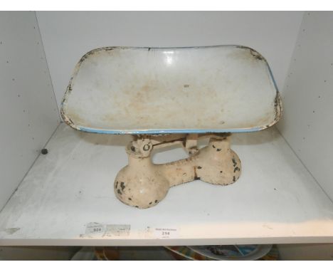 set of cast scales with pan
