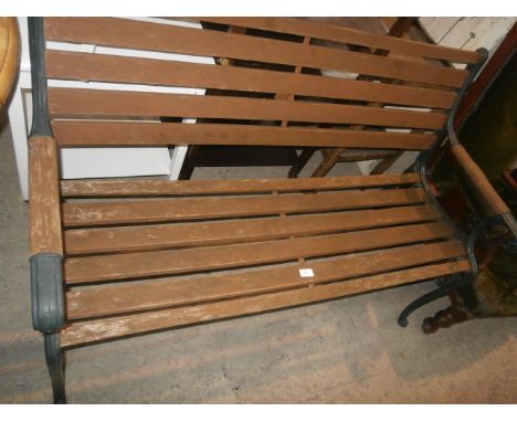 garden bench with cast ends