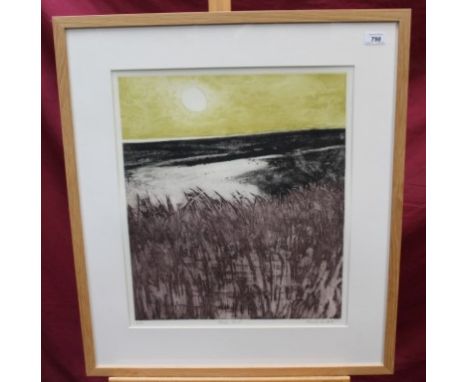 *Charles Bartlett (b. 1921), signed limited edition coloured etching - Shingle Street, 63 / 75, in glazed frame, John Russell