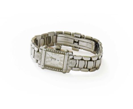 A Lady's Stainless Steel Diamond Set Quartz Wristwatch, signed Charriol, Geneve, model: Columbus Diamonds, ref: 9012911, quar
