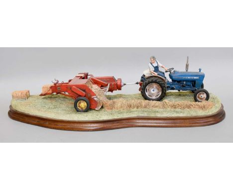 Border Fine Arts, ''Hay Baling'' by Ray Ayres, limited edition 356/2002, on wood base with certificateFrom the Estate of John