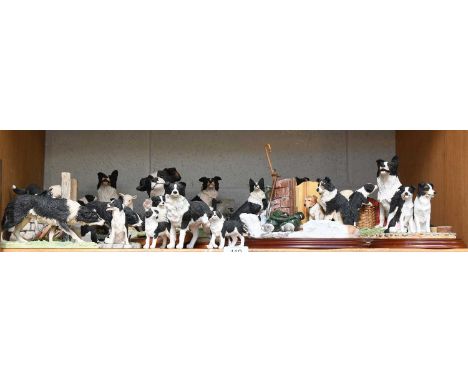 Border Fine Arts Collie Groups, including "A Long Day Ahead, ''Seeking Attention'', ''Wasn't Rain Forecast?'', etc (quantity 