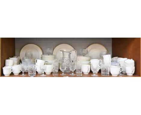 A Quantity of Assorted White Pottery and Porcelain Service Ware, including Mintons dinner plates retailed by T.Goode &amp; Co