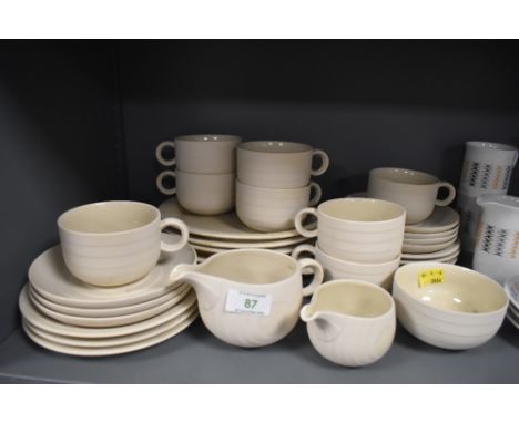A collection of Hornsea pottery concept including sugar basin,jugs,plates, and cups and saucers, around twenty nine items.
