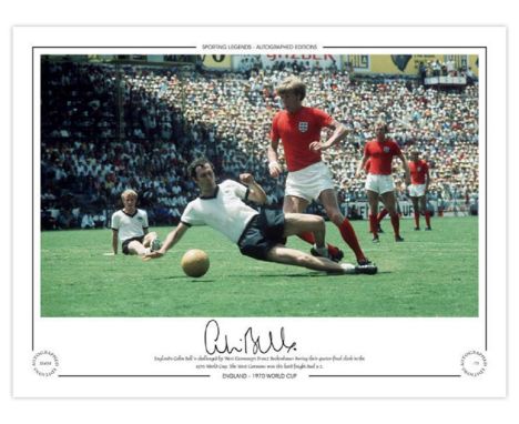 Autographed COLIN BELL 16 x 12 Limited-Edition : A superbly produced Limited Edition, with just 75 issued it depicts England'