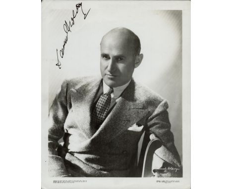 Samuel Goldwyn signed vintage 10x8 publicity photograph (1930's), Culver Service Agency stamp and label to verso. Polish-Amer