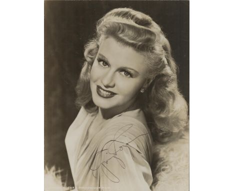 Ginger Rogers signed vintage 9x7 MGM publicity photo from the film 'Weekend At The Waldorf' (1945). Was an American actress, 