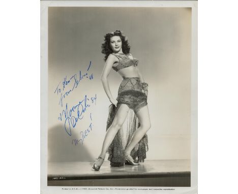 Yvonne DeCarlo signed vintage black and white photo. 'Salome' (1984). Dedicated. 10x8 Inch. Good condition. All autographs ar