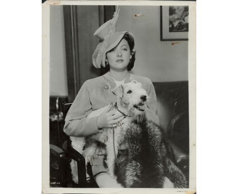 Myrna Loy signed vintage black and white photo. 'Shadow of The Thin Man' (1941) 10x8 Inch. Good condition. All autographs are