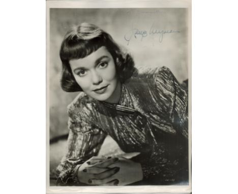 Jane Wyman signed vintage black and white photo. 10x8 Inch. Good condition. All autographs are genuine hand signed and come w