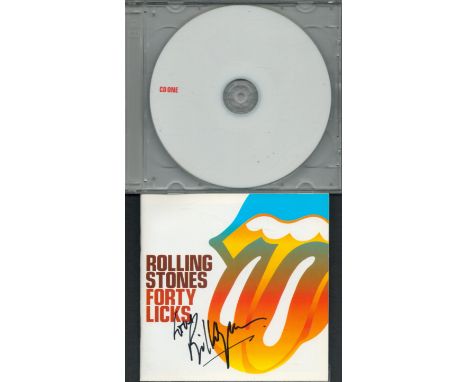 Rolling Stones English Rock Band Forty Licks Cd Signed To The Cover By Bill Wyman. Good condition. All autographs are genuine