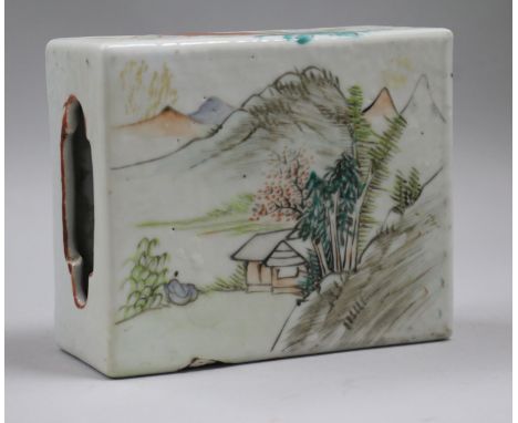 A Chinese Republic ceramic pillow