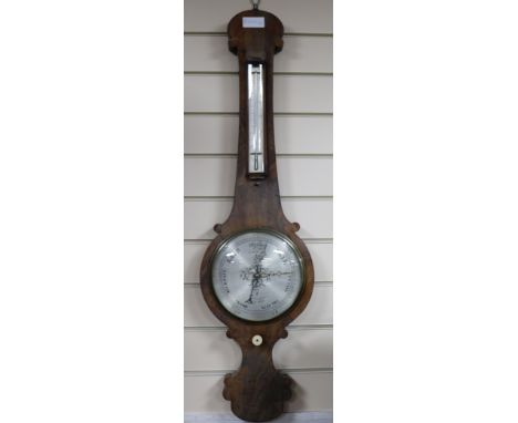 A William IV mahogany wheel barometer by Chislett of Tower Hill