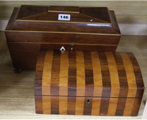 A tea caddy and a box
