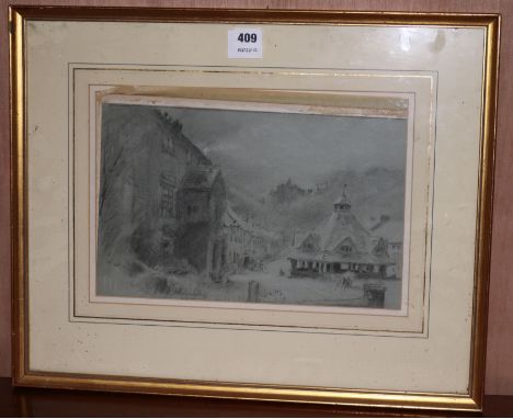 Albert Goodwin (1845-1932)pastelView of Dunster10 x 14in.