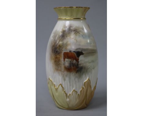 A Royal Worcester vase by John Stinton