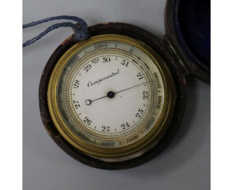 A cased pocket barometer