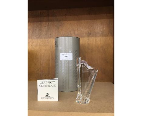 Swarovski Silver Crystal Harp Boxed With Certificate