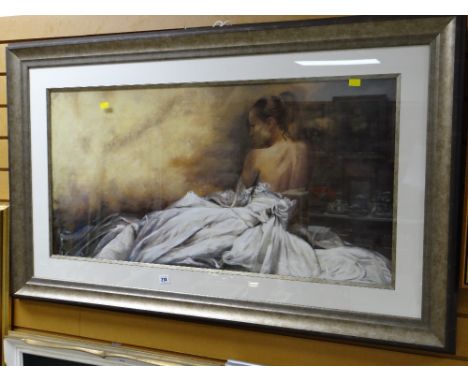 Modern framed print of a reclining female