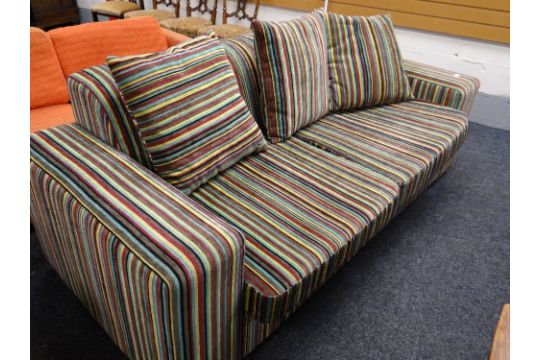 A Modern Striped Fabric Sofa Bed A Modern Striped Fabric Sofa Bed
