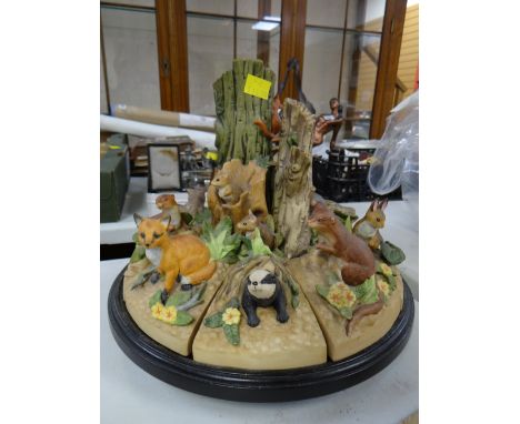 Danbury Mint ceramic model entitled 'Woodland Life'