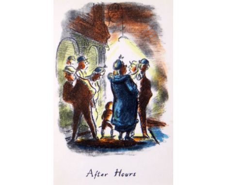 EDWARD ARDIZZONE aka DIZ coloured lithograph - illustration from Curwen Press published 'Back to the Local' 1939, entitled on
