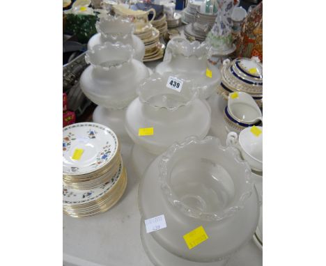 Parcel of various glass light shades