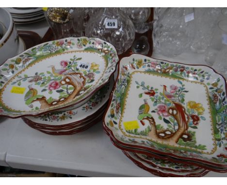 A parcel of late nineteenth century Spode 'Indian Tree' patterned dinnerware retailed by Waring & Gillow of London