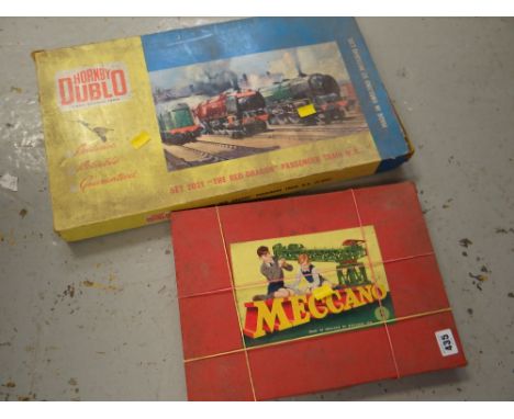 A vintage boxed Meccano number two set together with Hornby Dublo boxed train set 2021