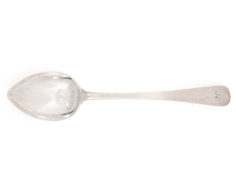 A silver teaspoon, Old English pattern, initialled "H" by Thomas Davie, Greenock 1815-1820, 14cm long, 0.35oz.Condition - 6.7