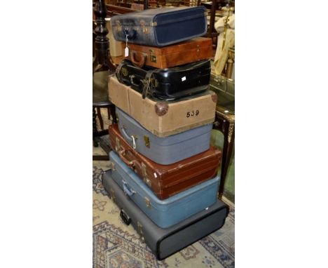 Vintage Luggage - suitcases and a laundry box (8)