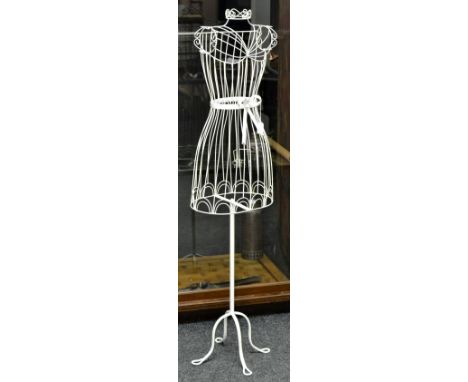 A wrought iron mannequin