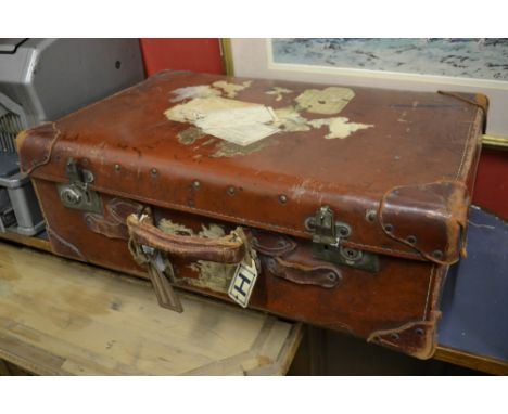 A vintage leather case 
