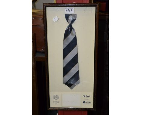 Sporting memorabilia - a tie as worn by Mike Atherton on th day of his maiden test century v. New Zealand at Trent Bridge, No