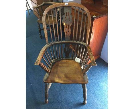 A Windsor stick back armchair