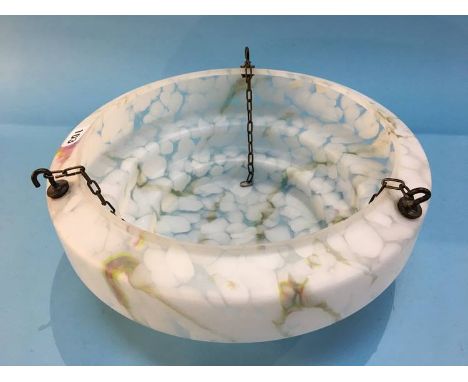 A Deco glass light shade