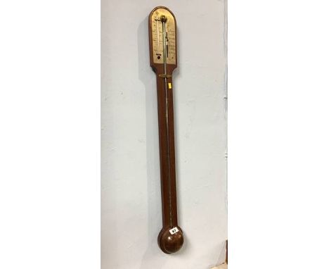 A mahogany stick barometer